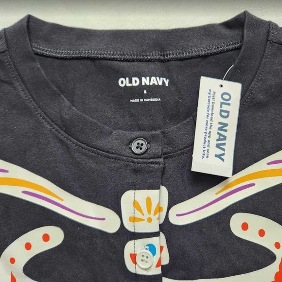 New women's Old Navy Halloween one-piece pajamas Dia de los Muertos skeleton - Picture 6 of 10